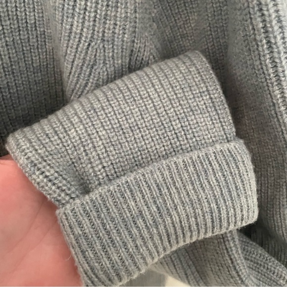 A.P.C. Rue Madame Paris APC Women's Crew Knit Sweater 100% Camel Wool XL Blue - Picture 3 of 7